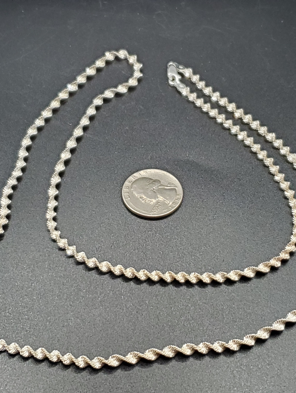 Sterling Silver Fancy Twist Chain - Picture 2 of 2